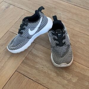 Kids Black and White Nike Shoes